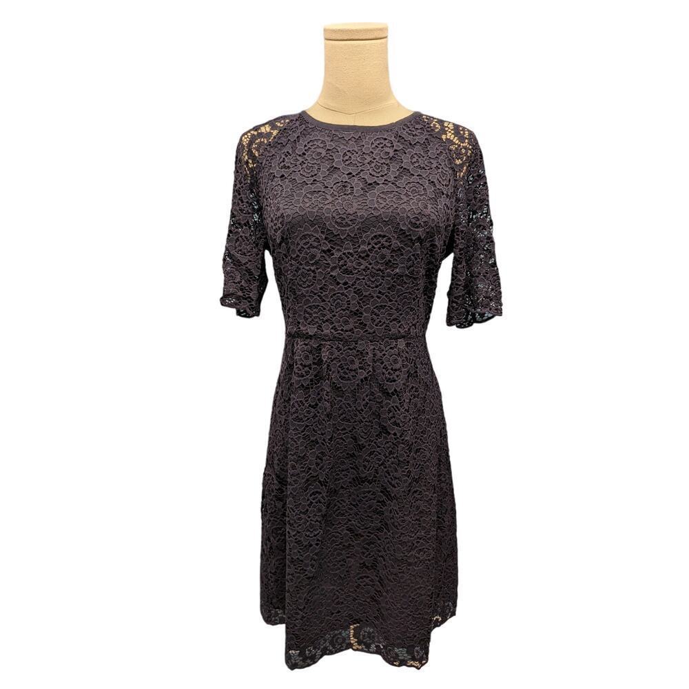 MADEWELL Floral‎ Lace Overlay Fit Flare Dainty Size 6 Dress